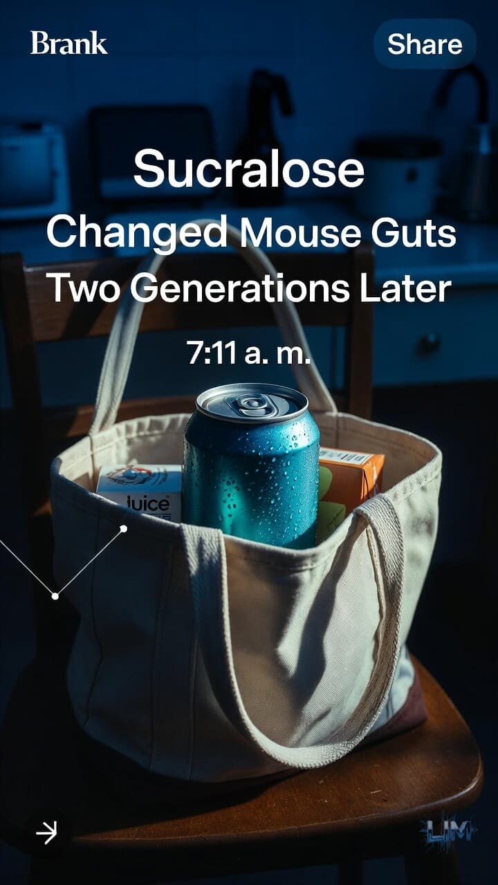 Sucralose Changed Mouse Guts Two Generations Later